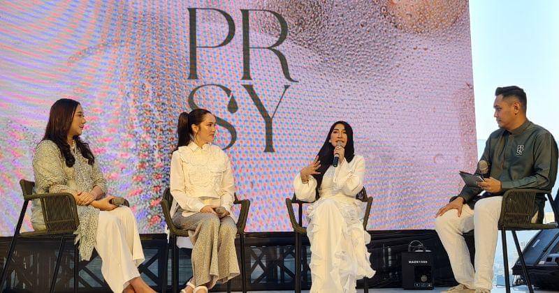 Grand Launching Parisya Skincare yang digelar di Café Calli, The Orient Hotel Jakarta pada Sabtu (23/3/2024) - Popmama.com/Rahayu LS